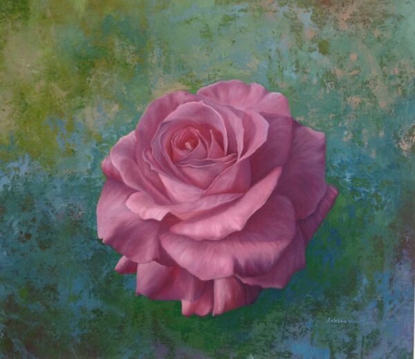 Seda en pétalos de rosa